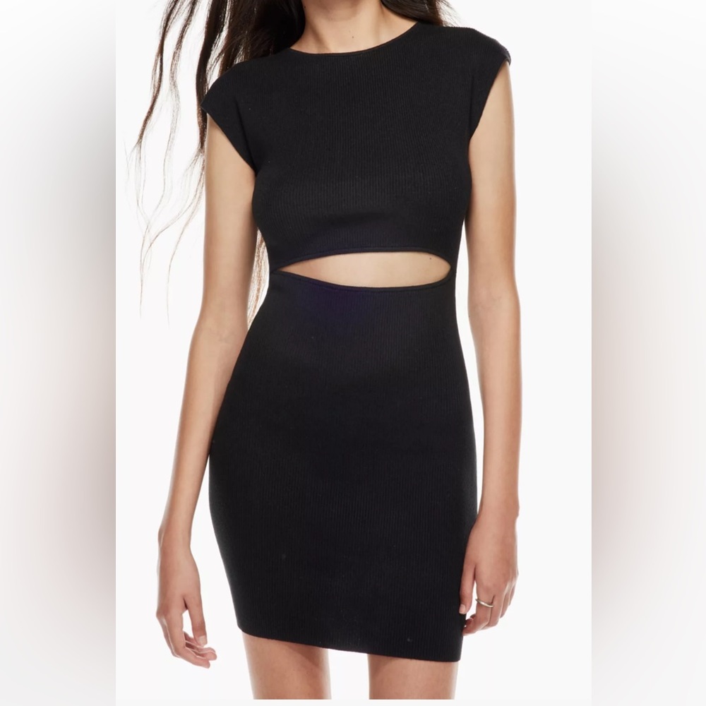 Wilfred Free Cut-Out Knit Mini Dress